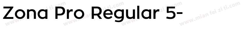 Zona Pro Regular 5字体转换